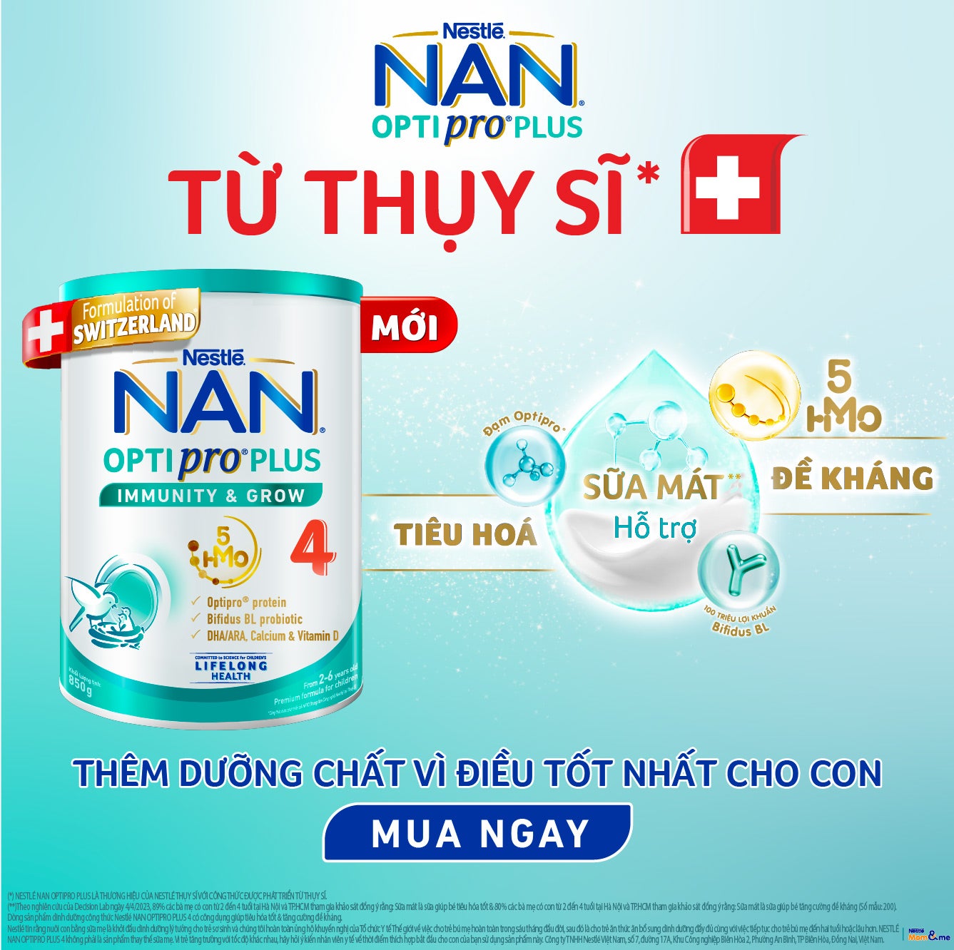 nan optipro plus 4 sữa mát công thức Thụy Sĩ