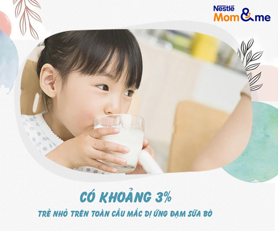 Có khoảng 3%  trẻ nhỏ trên toàn cầu mắc dị ứng đạm sữa bò
