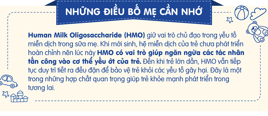 Uống sữa có HMO sẽ góp phần tăng cường hệ miễn dịch của trẻ và giúp trẻ phát triển khỏe mạnh trong tương lai