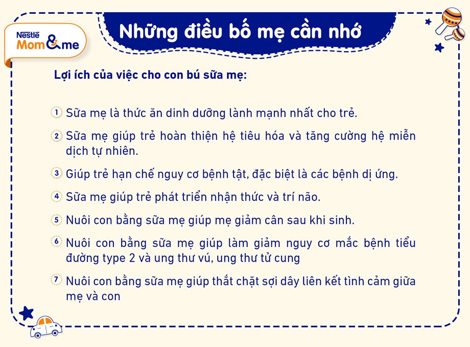 Có vô vàn lợi ích tốt cho sức khỏe của cả trẻ và mẹ khi nuôi con bằng sữa mẹ