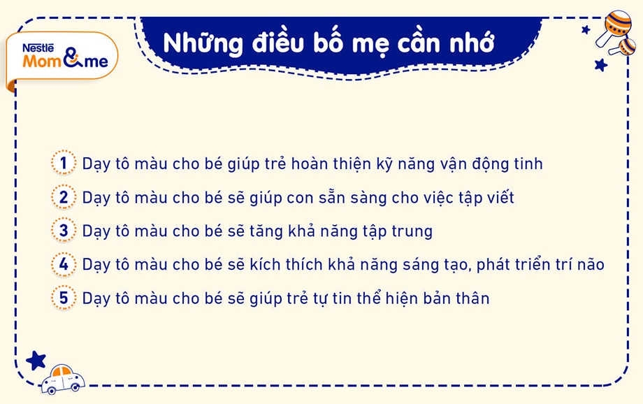 Bật mí 05 lợi ích khi dạy tô màu cho bé