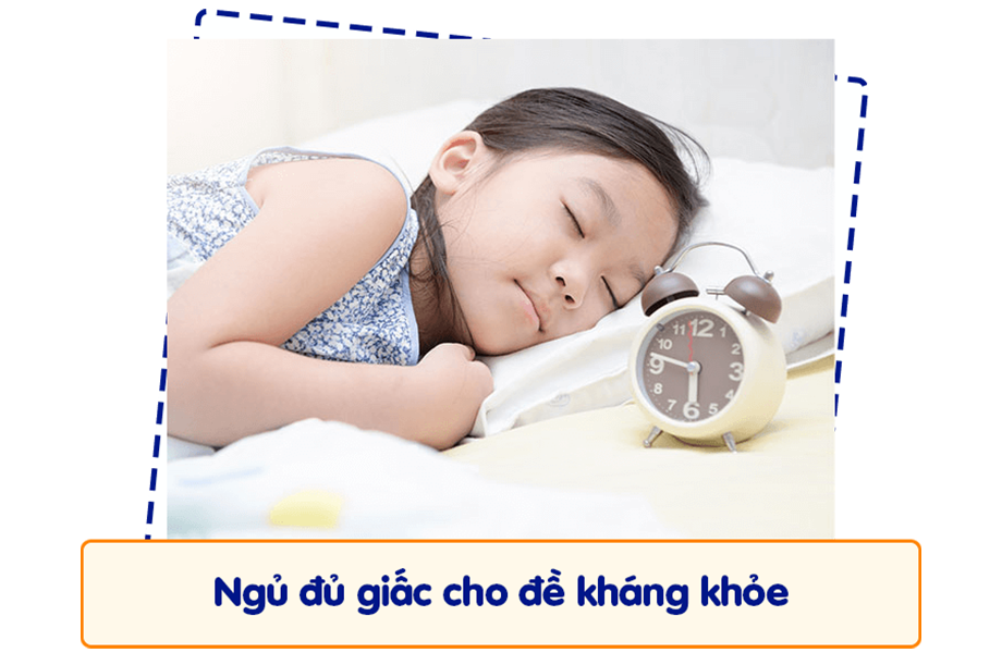 Ngủ đủ giấc giúp tăng sức đề kháng cho bé