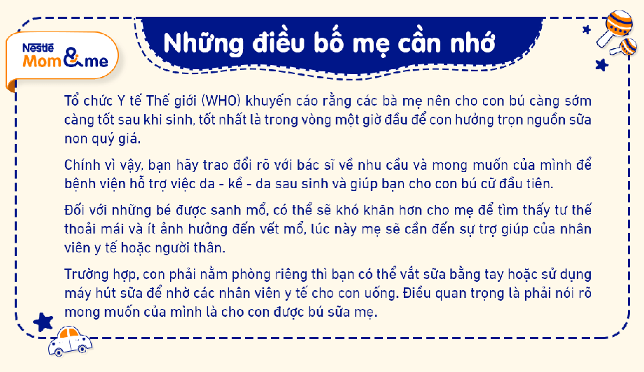 Để sẵn sàng nuôi con bằng sữa mẹ, mẹ nhớ chuẩn bị đầy đủ để cho con nguồn sữa mẹ chất lượng và quý giá nhất nhé!