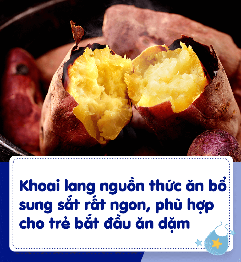 Dùng khoai lang để chế biến món ăn dặm cho bé vừa tiện lợi vừa giàu dinh dưỡng