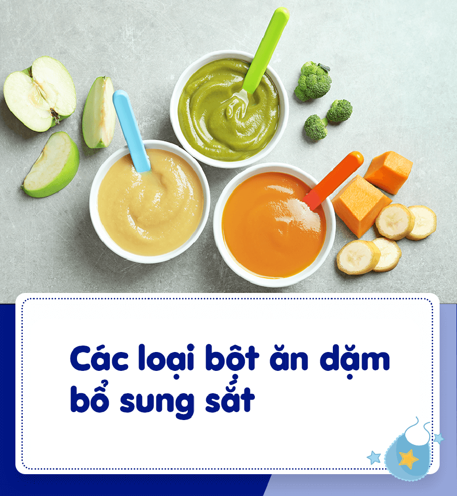 Bổ sung sắt cho trẻ với bột ăn dặm giàu chất sắt