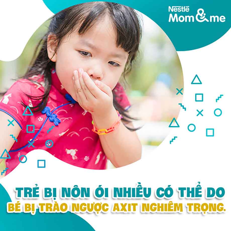 Bé chậm tăng cân và có biểu hiện nôn trớ nguyên do có thể là do trào ngược dạ dày