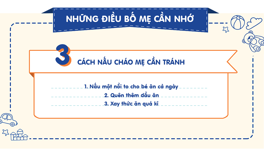 3 điều cần tránh khi nấu cháo cho bé ăn dặm