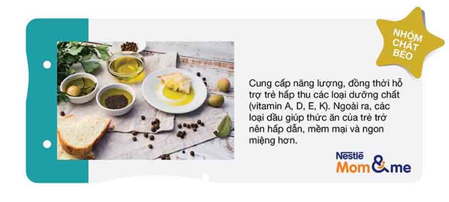 Nhóm chất béo trong bữa ăn dinh dưỡng