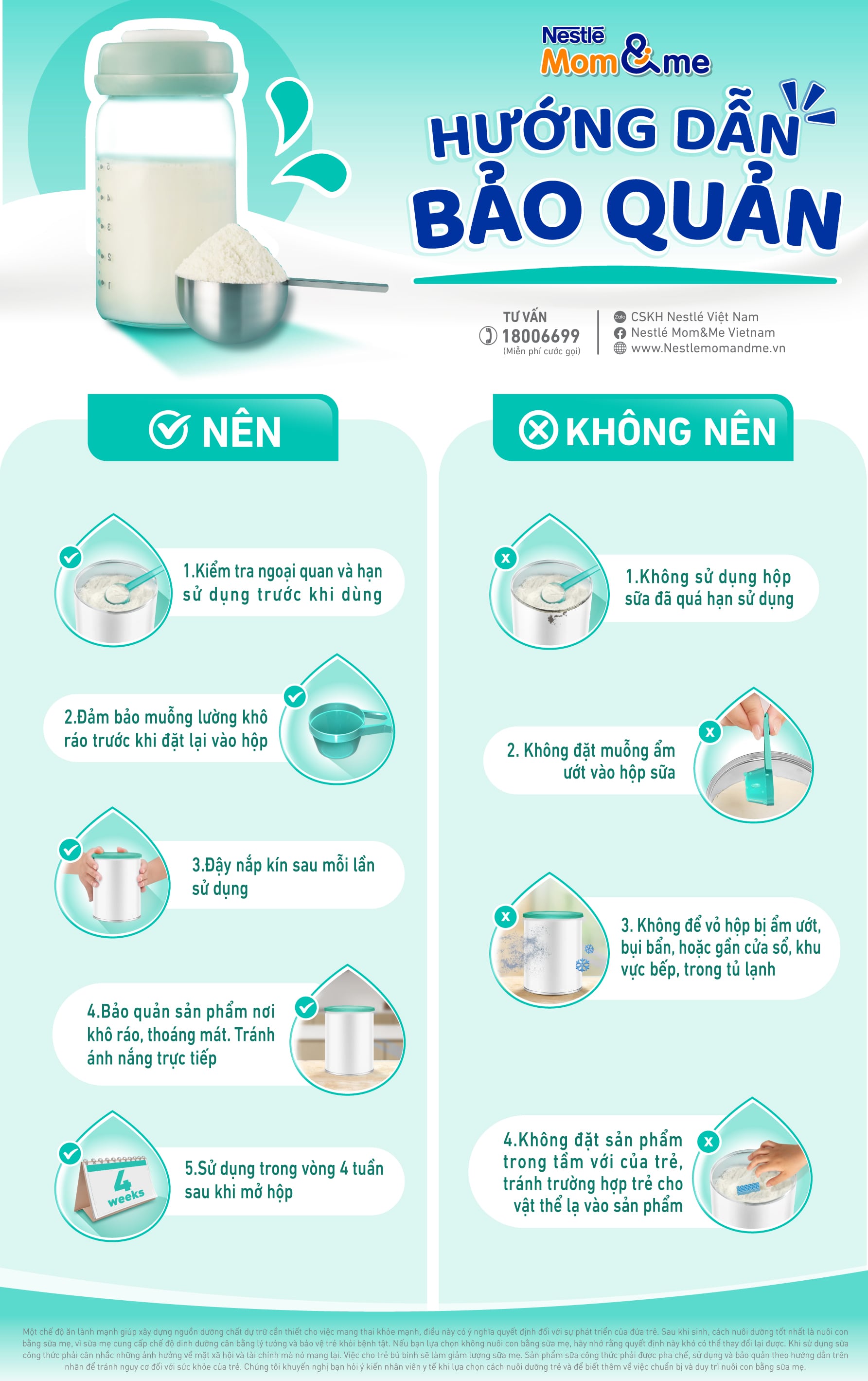 hướng dẫn bảo quản sữa