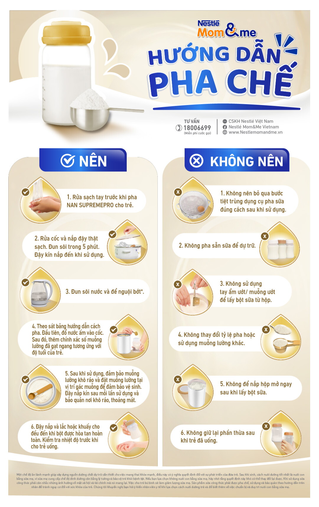 hướng dẫn pha chế NAN Supremepro 3