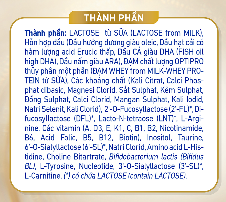 Thành phần NAN Supremepro 3