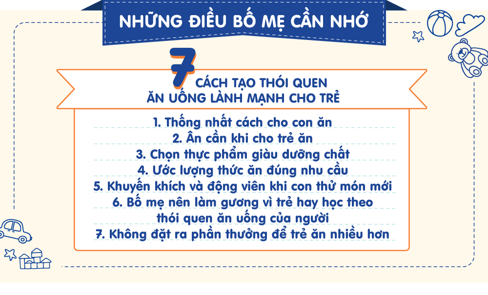 7 cách tạo thói quen ăn uống lành mạnh cho trẻ