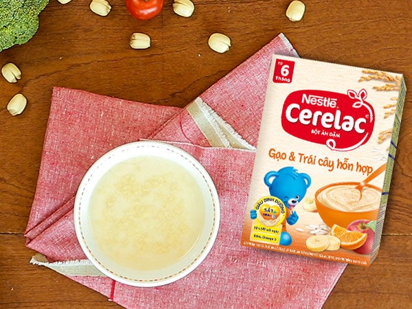 Cách nấu bột ăn dặm- Bột gạo trái cây và hạt sen