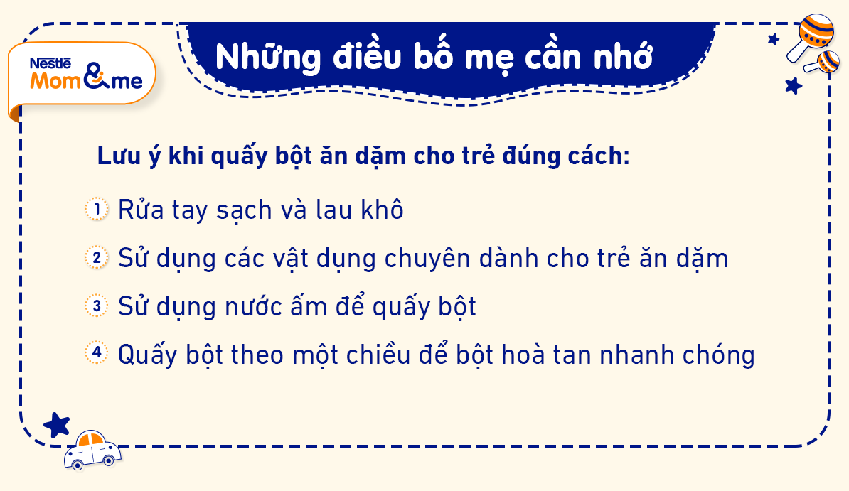 CÁCH KHUẤY BỘT CHO TRẺ ĐÚNG CÁCH VỚI BỘT ĂN DẶM NESTLÉ CERELAC