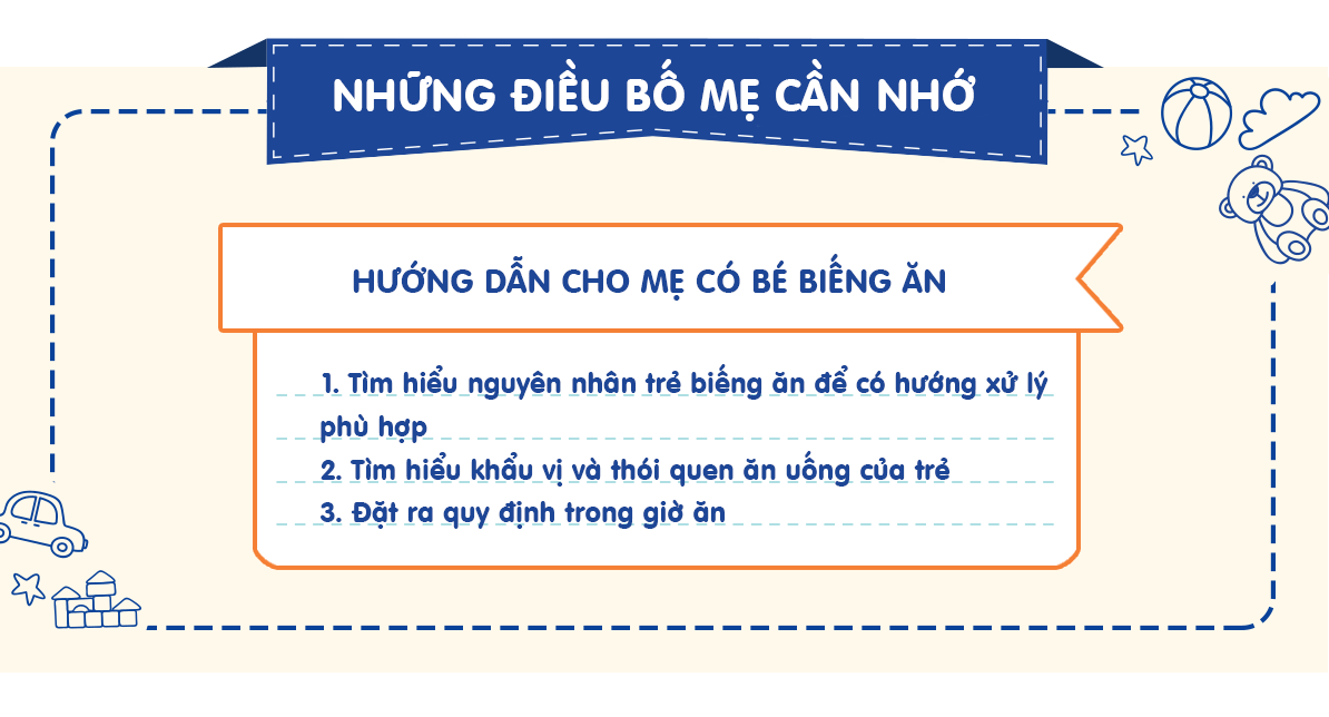 Hình minh họa về nguyên nhân bé biếng ăn và cách khắc phục