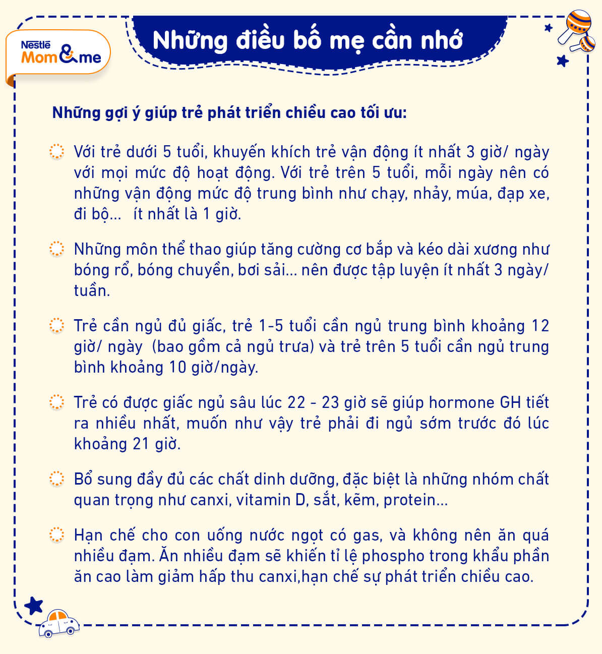 Giúp trẻ phát triển chiều cao tối ưu