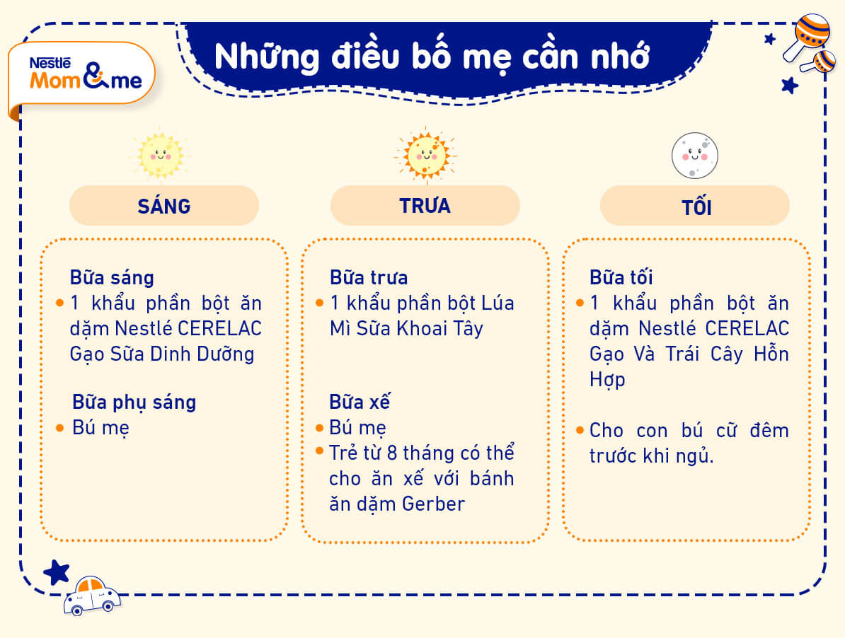 Thực đơn dinh dưỡng cho bé ăn dặm từ 6-8 tháng 3