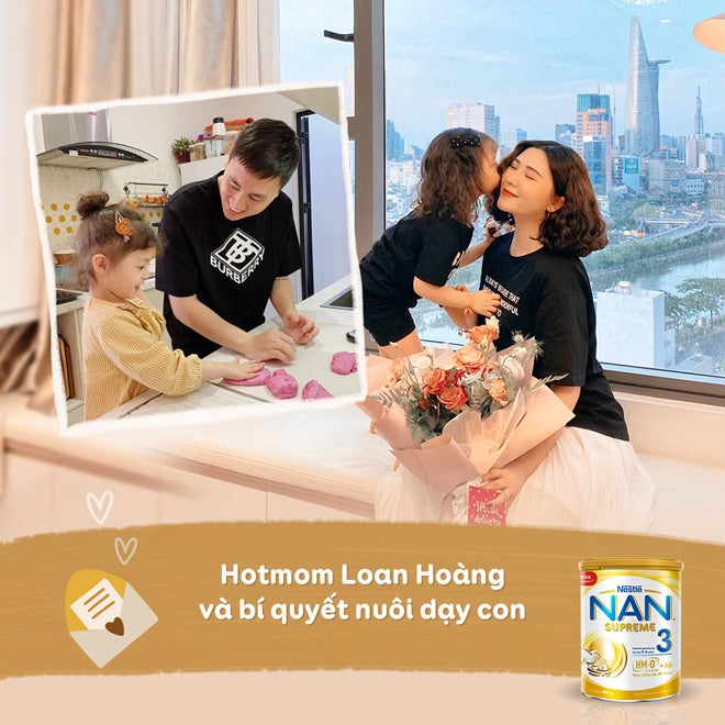 Hình hotmom Loan Hoàng và gia đình