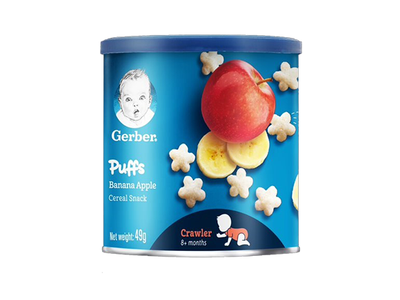 Bánh ăn dặm Gerber Puffs vị Chuối Táo