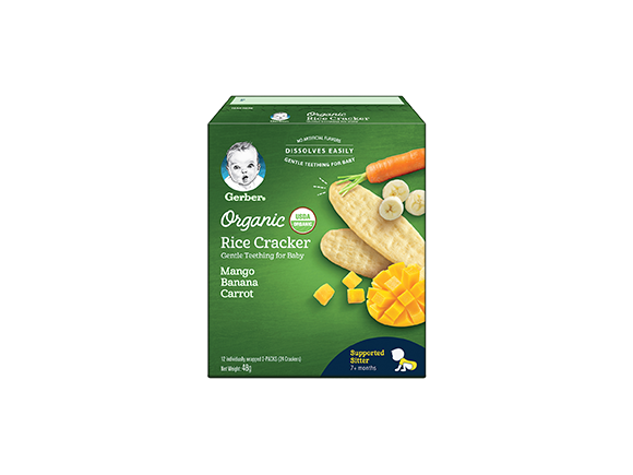 Bánh Gạo Hữu Cơ Gerber Organic vị Chuối Xoài Cà Rốt Bánh Gạo Hữu Cơ Gerber Organic vị Chuối Xoài Cà Rốt