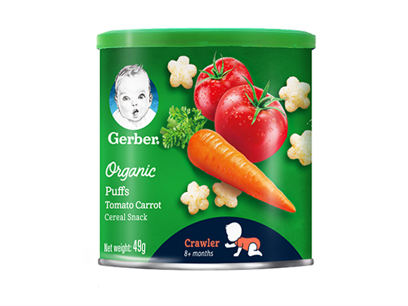 Bánh ăn dặm Gerber Organic vị Cà chua và Cà rốt Bánh ăn dặm Gerber Organic vị Cà chua và Cà rốt