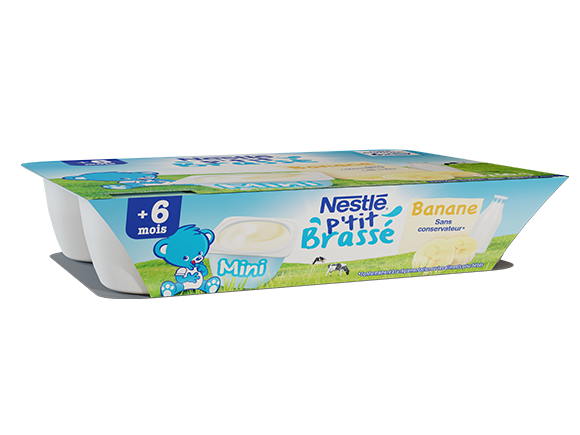 Sữa chua Nestlé P'tit Brassé Nature vị Chuối