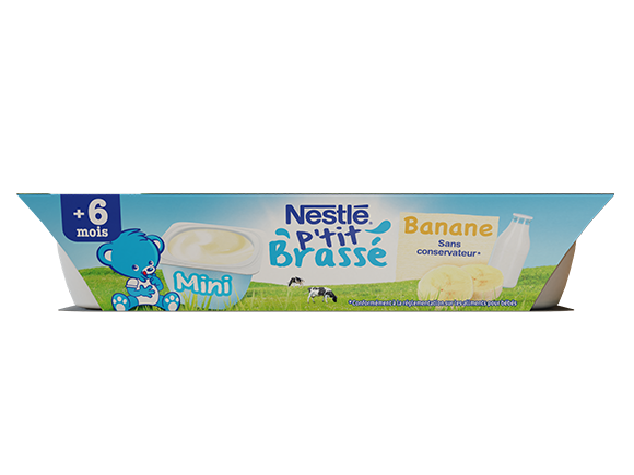 Sữa chua Nestlé P'tit Brassé Nature vị Chuối