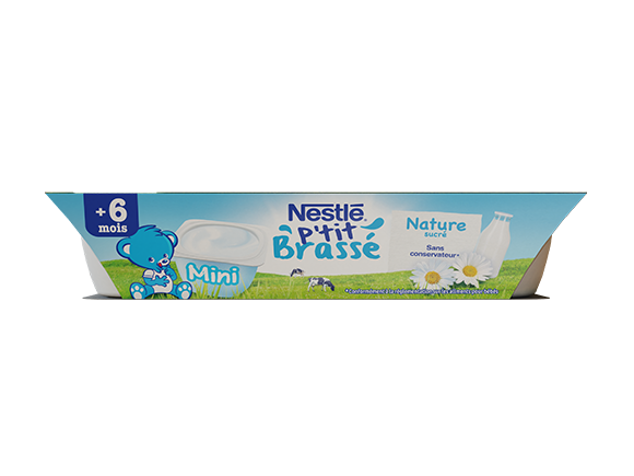 Sữa chua Nestlé P'tit Brassé Nature vị Tự nhiên