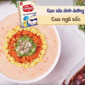 ăn dặm với cua Gạo Sữa Dinh Dưỡng và hải sản