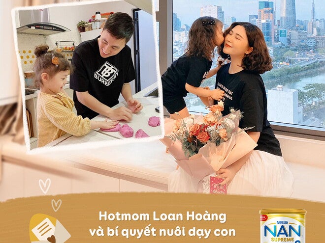 Hình hotmom Loan Hoàng và gia đình