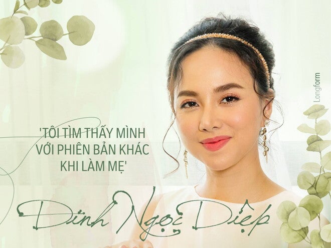 Hình Đinh Ngọc Diệp chăm sóc con trai, chia sẻ cách làm mẹ