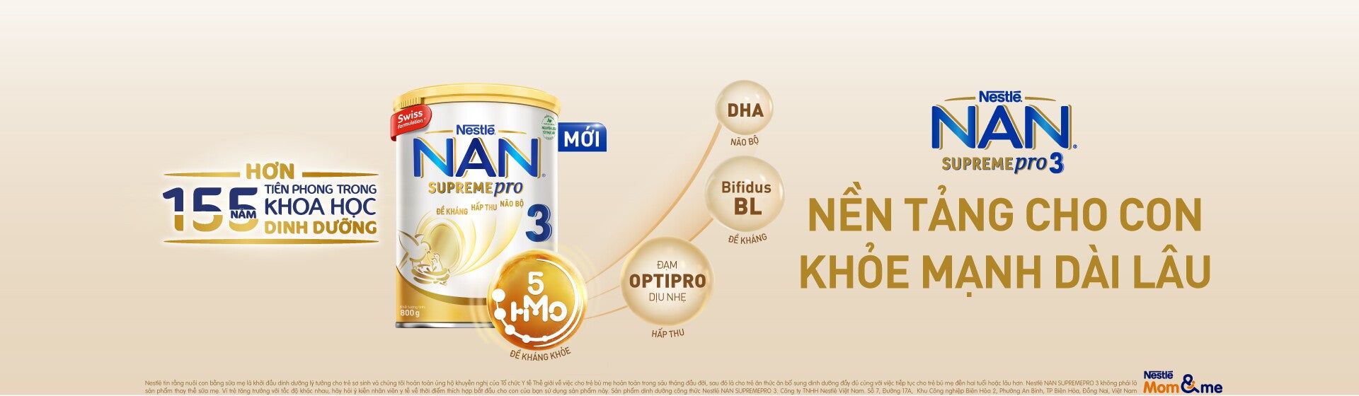 Nan Supreme Pro 3 - Nền tảng cho con khỏe mạnh dài lâu - Desktop banner