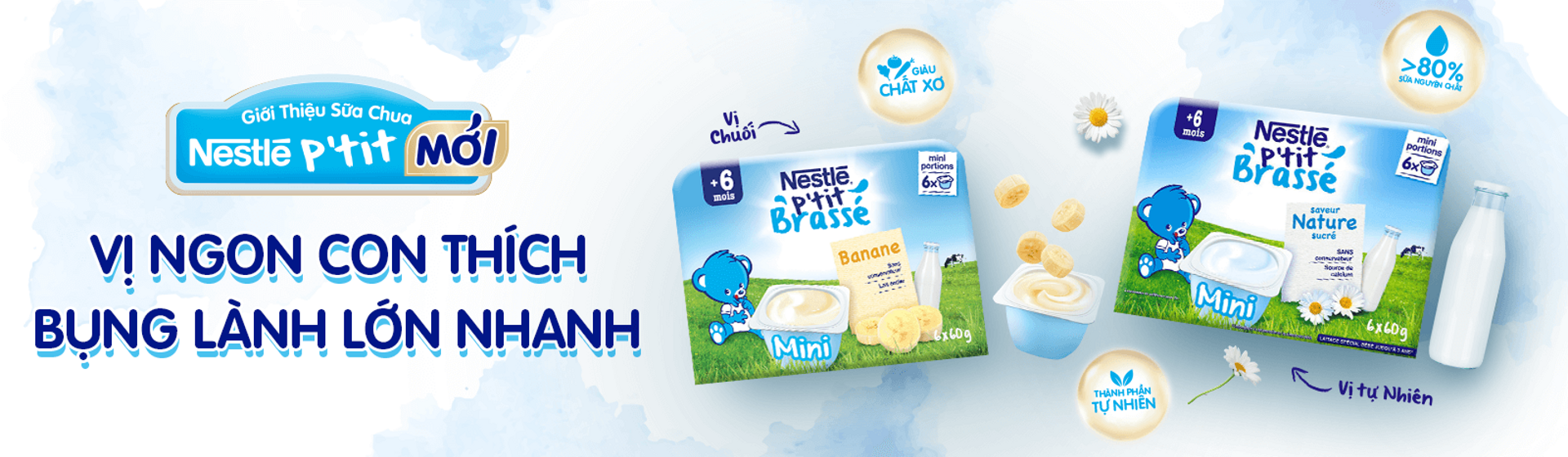 Dinh Dưỡng Cho Bé Với Sữa Chua Nestle ptit brasse | Nestlé Mom&Me