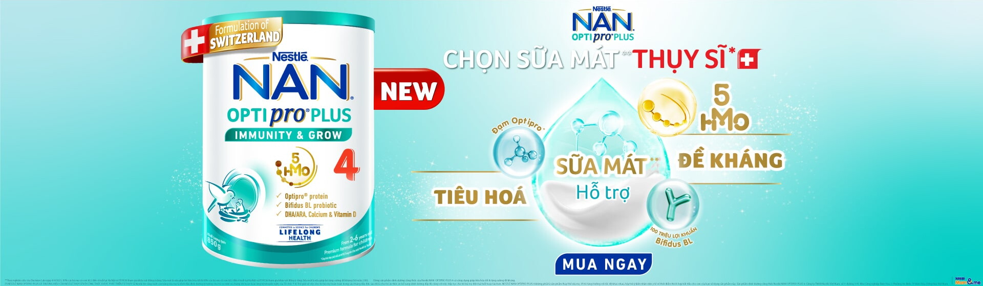 NAN OPTIPRO PLUS 4 SỮA MÁT TỪ THỤY SĨ