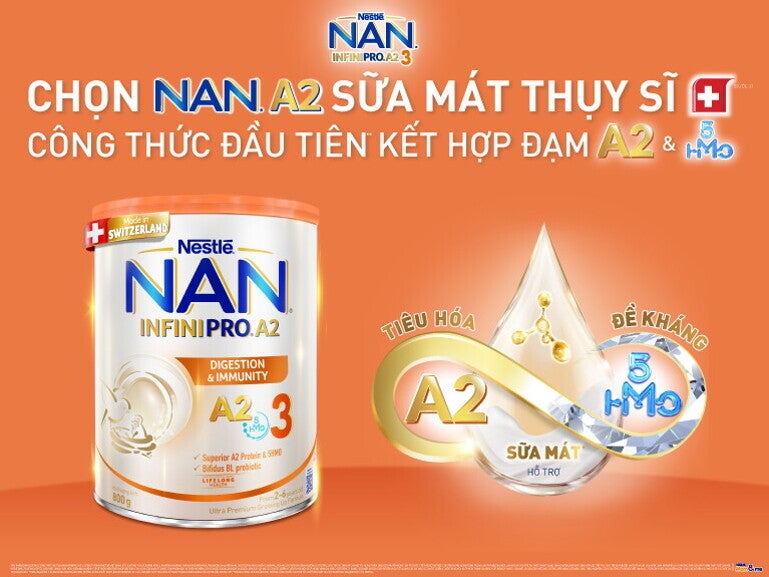Chọn NAN A2 sữa mát Thụy Sĩ