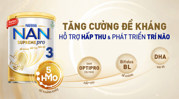 Nan Supreme Pro 3 - Tăng cường sức đề kháng - Hỗ trợ hấp thu & Phát triển trí não KV Nan Supreme Pro 3 - Tăng cường sức đề kháng - Hỗ trợ hấp thu & Phát triển trí não