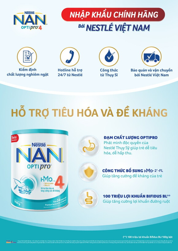NAN Optipro 4 - Nhập Khẩu Chính Hãng Bởi Nestlé Việt Nam