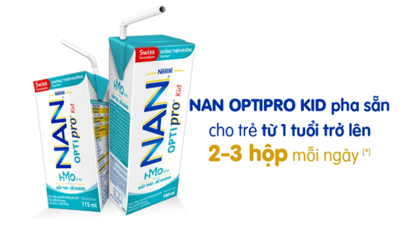 NAN PRO KID pha sẵn cho trẻ từ 1 tuổi trở lên NAN PRO KID pha sẵn cho trẻ từ 1 tuổi trở lên